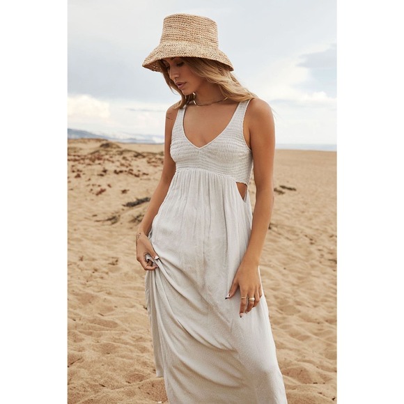 saltwater LUXE Dresses & Skirts - Anthropologie Saltwater Luxe Lilian Sage Tank Maxi Dress Sz Small  Flowy Beachy